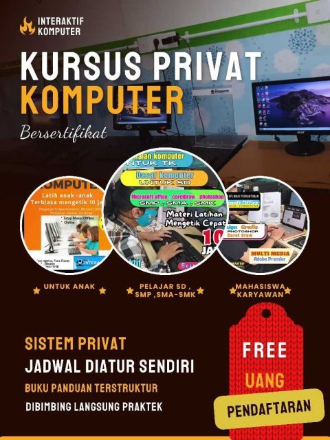 INTERAKTIF KURSUS LES PRIVAT KOMPUTER SIDOARJO